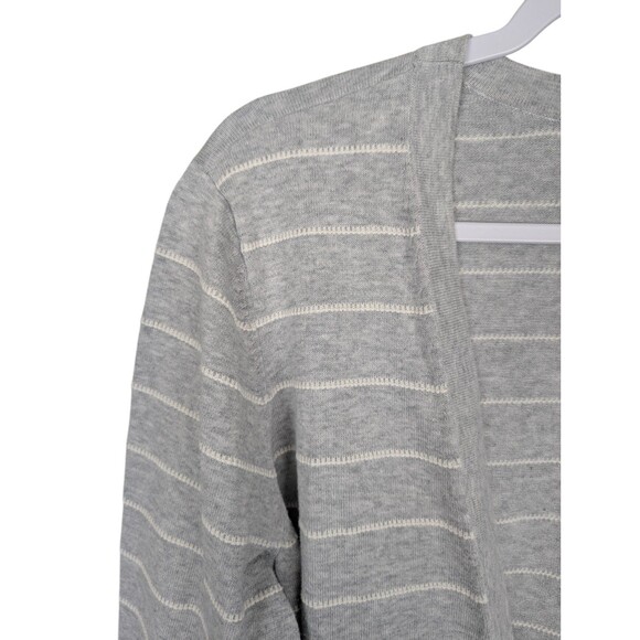 Talbots Jacquard Stripe Pima Duster Cardigan Sweater 1X - Picture 8 of 11